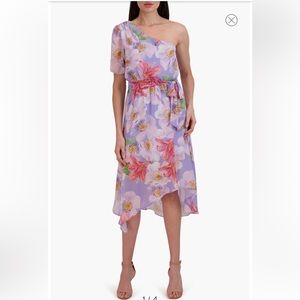 Julia Jordan One Shoulder Calla Lilly Floral Dress NWT